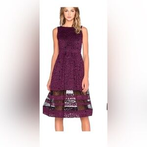 Alice + Olivia Purple Lace Dress